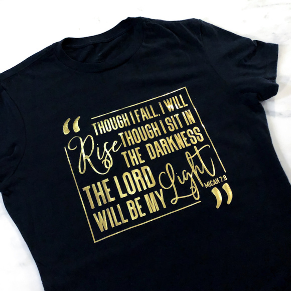 The Lord Will Be My Light Christian T Shirt - Picture 3 of 10